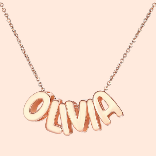 Luna Luxe Charms Necklace Rose Gold